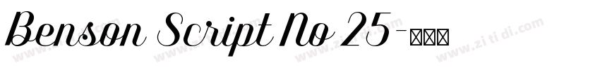 Benson Script No 25字体转换